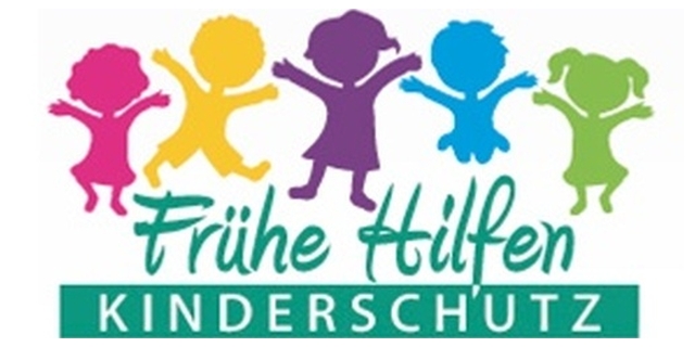 Logo der frühen Hilfen: Zeichnung von Kindern