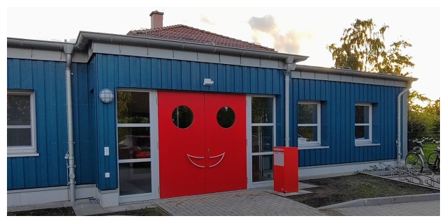Der Eingang der Kita Fuchsbau.